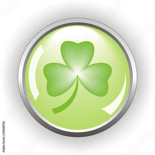 clover or shamrock button  for St Patrick’s day