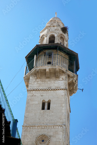 Canvas Print Minaret in old city Jerusalem , Israel