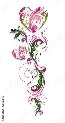Ranke, flora, filigran, Blumen, Blüten, Valentin, Liebe