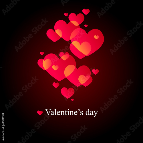 black valentine's day card