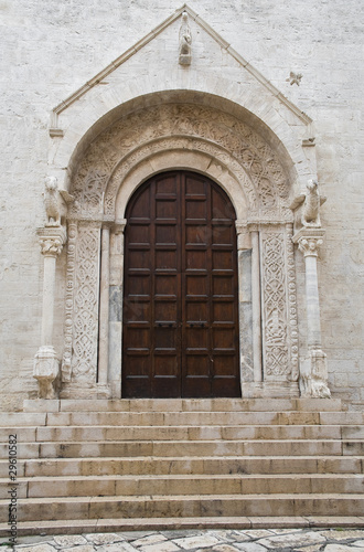 Cathedral portal church. Bisceglie. Apulia.