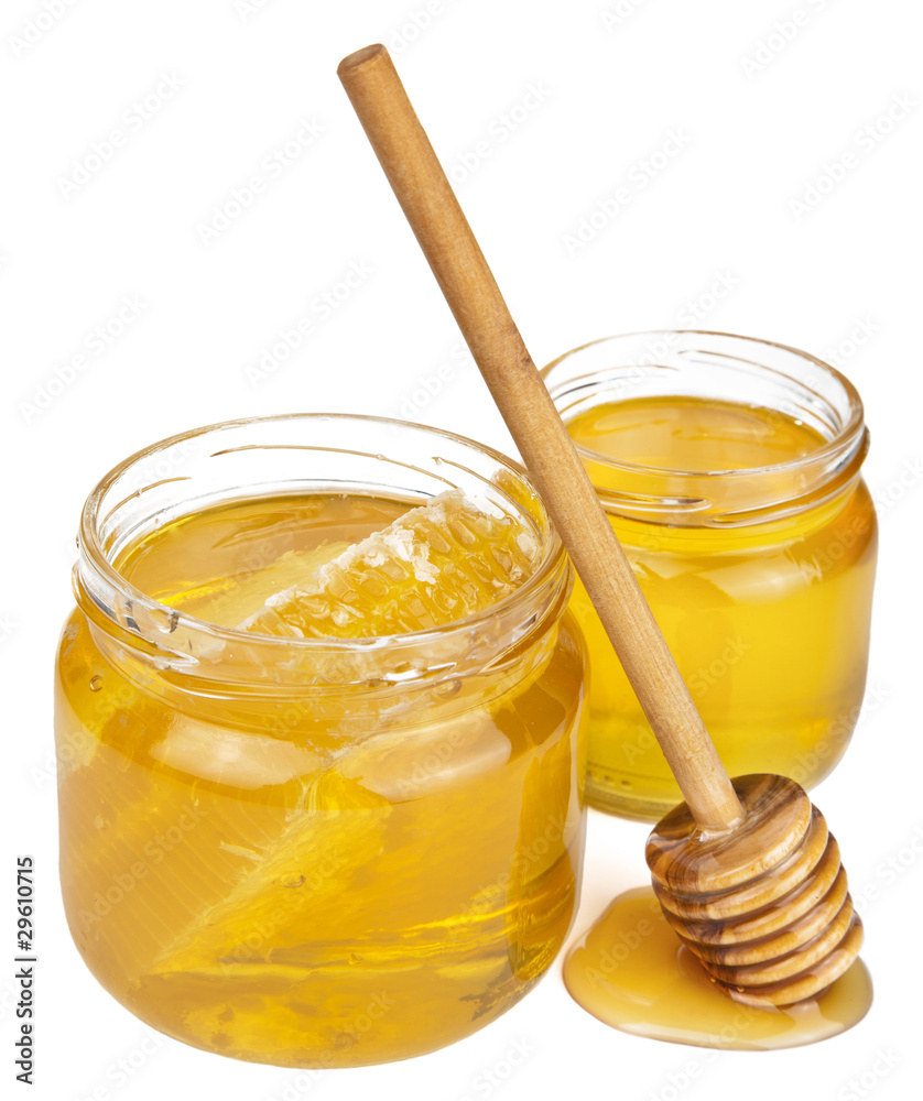 honey in jars isolated honey in jars isolated