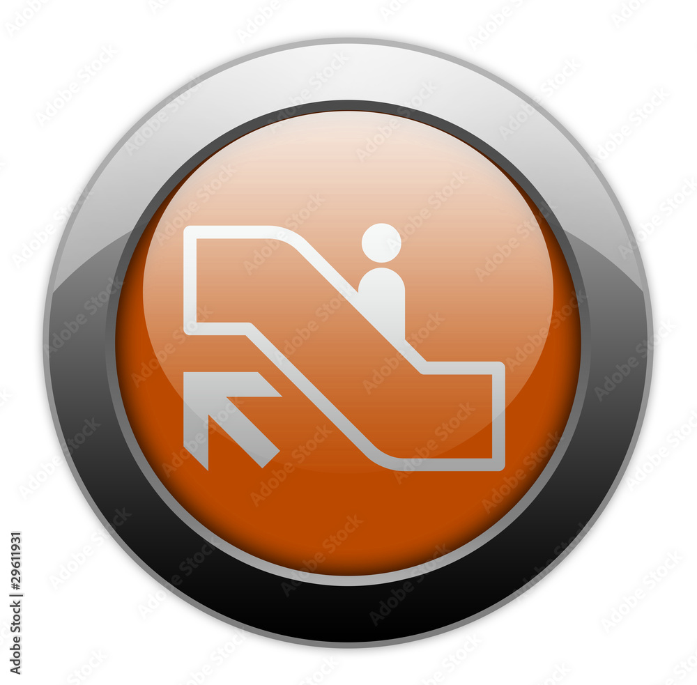 Orange Metallic Orb Button Orange Metallic Orb Button