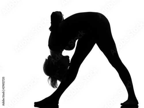 woman parsvottanasana Intense Side Stretch Yoga pose woman photo