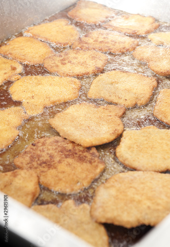 frying schnitzel