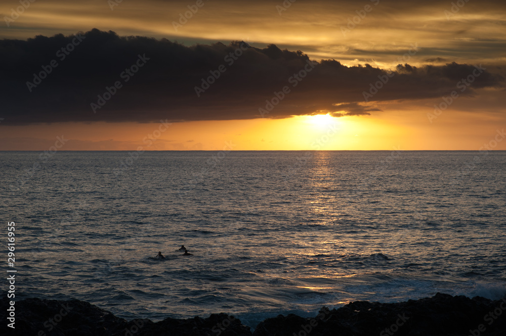 Obraz premium sunset in Tazacorte, La Palma, canary islands, spain