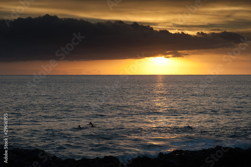 sunset in Tazacorte, La Palma, canary islands, spain