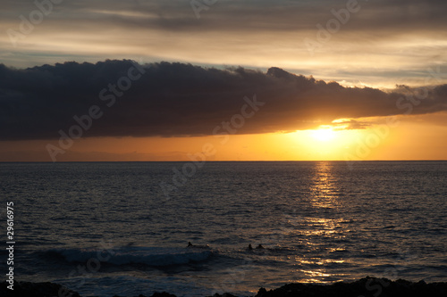 sunset in Tazacorte, La Palma, canary islands, spain