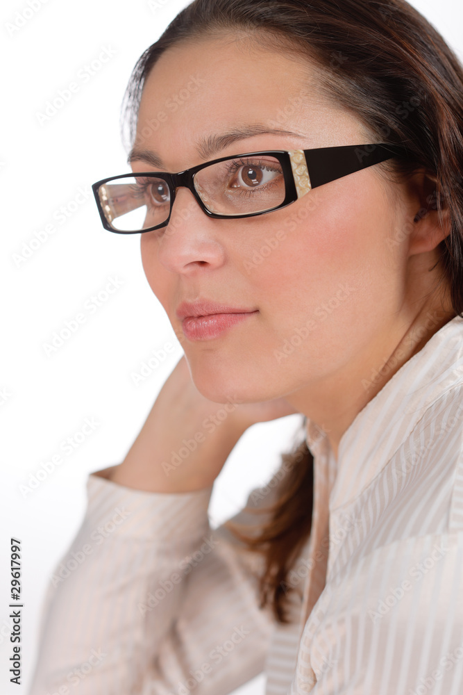 Designer glasses - successful businesswoman Designer glasses - successful businesswoman