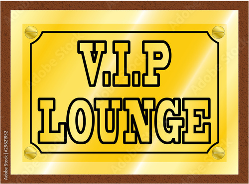 VIP lounge sign