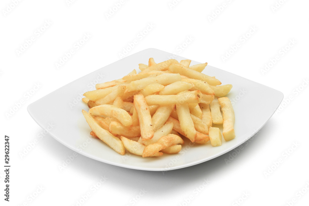 dish with fried potatoes - piatto con patate fritte dish with fried potatoes - piatto con patate fritte