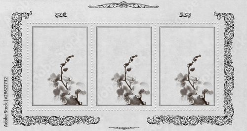 flowers postage stamp