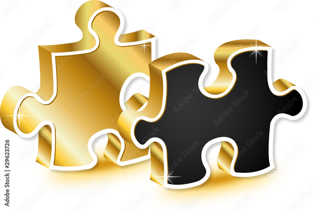 Obraz premium Gold puzzle