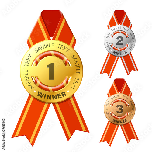 Gold, silver and bronze awards