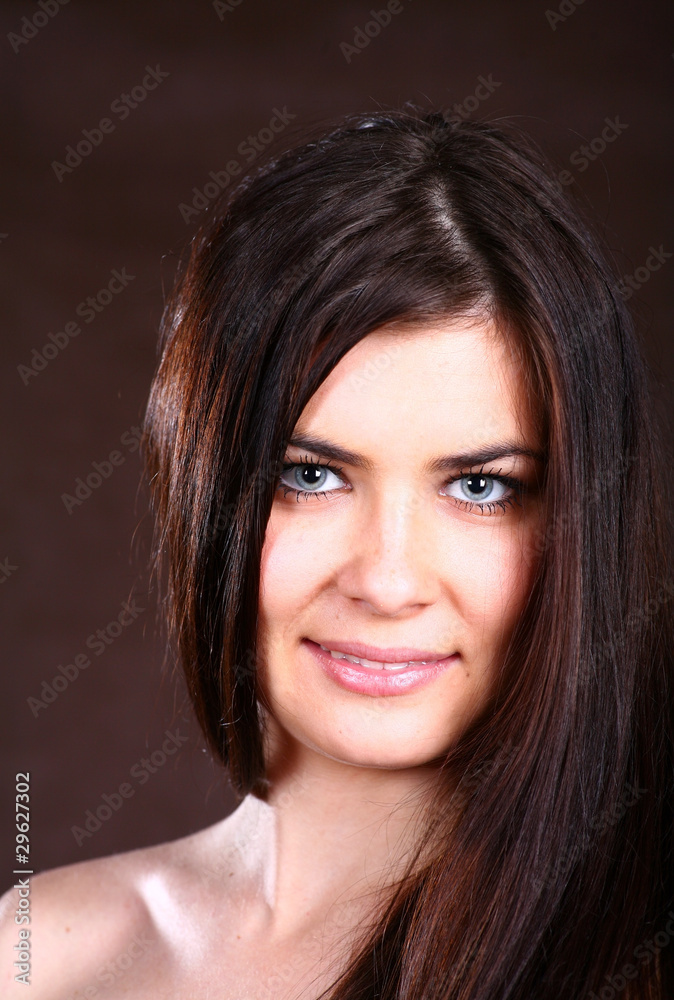 Brunette Woman With Healthy Hairs