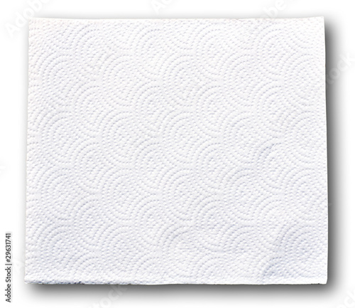 White tissue paper on white background