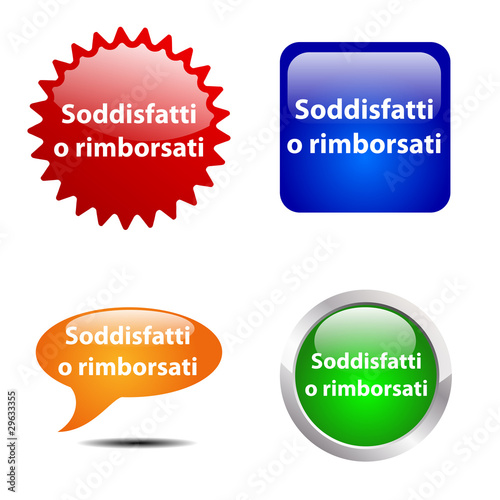 Bottone soddisfatto o rimborsato # Vettoriale