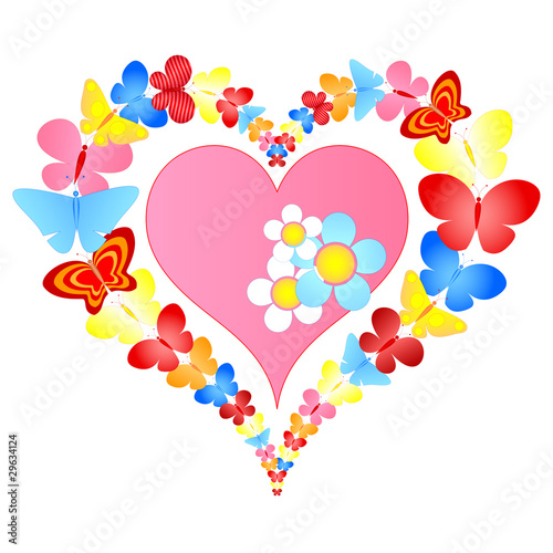 valentine butterflies heart