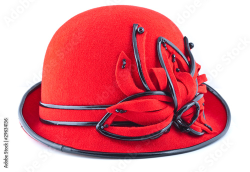 Red womens hat