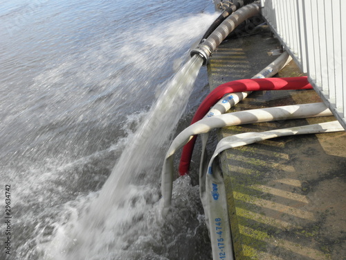 Hochwasser am Grenzfluss Oder, in Brandenburg. photo