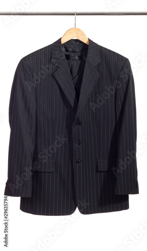 Men's suit on the rack
