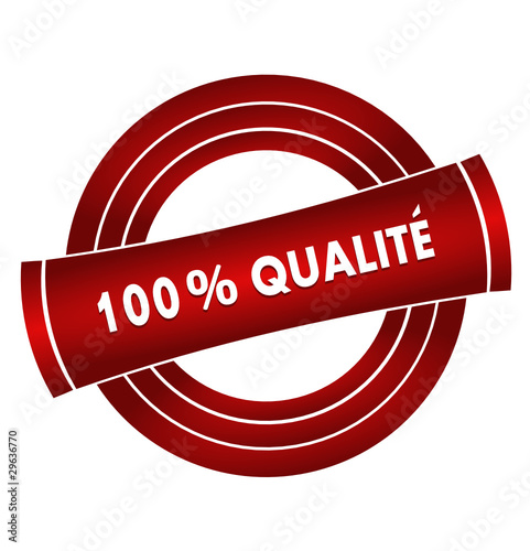 100 % qualité sur vignette rouge