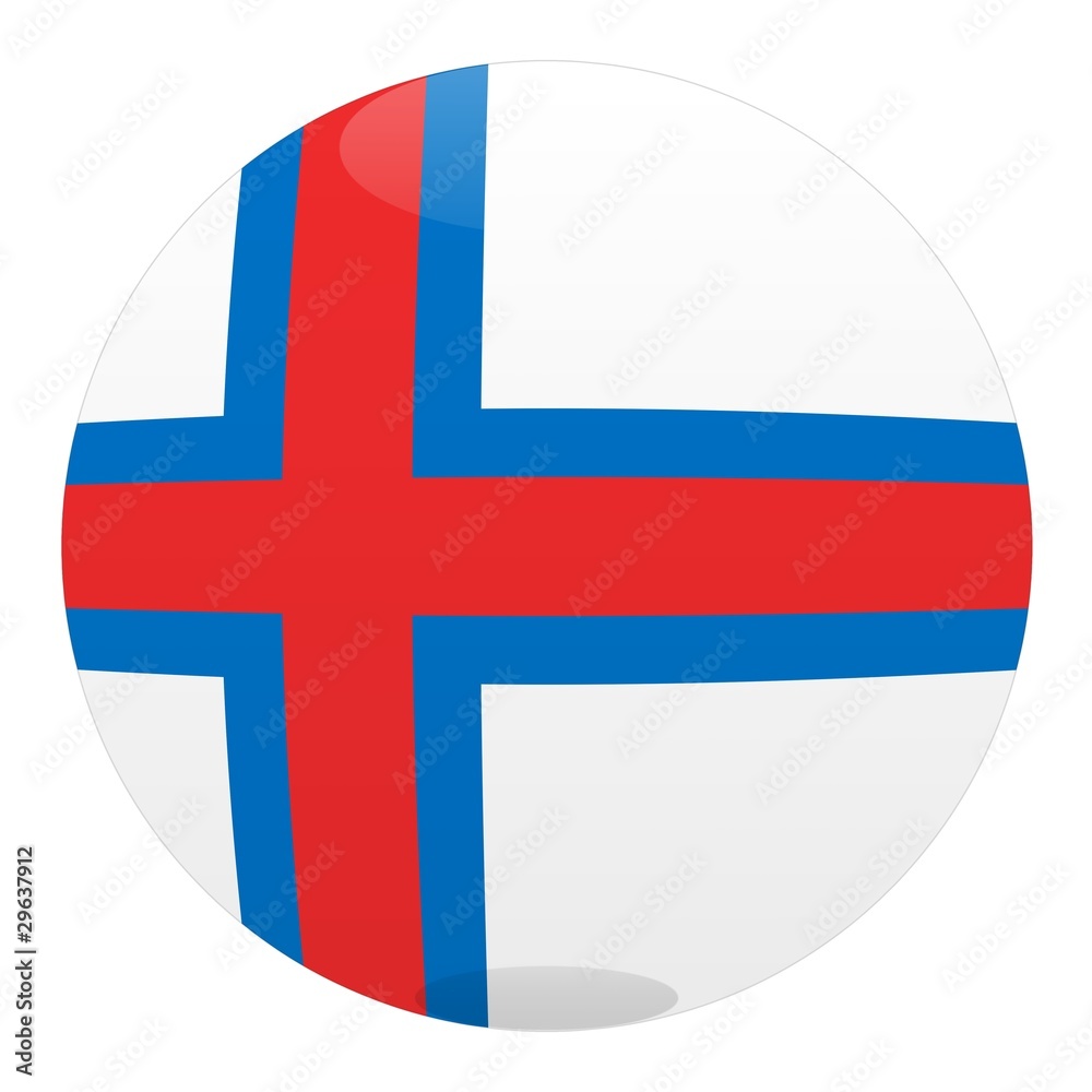 Fototapeta premium boule iles feroe faroe islands ball drapeau flag
