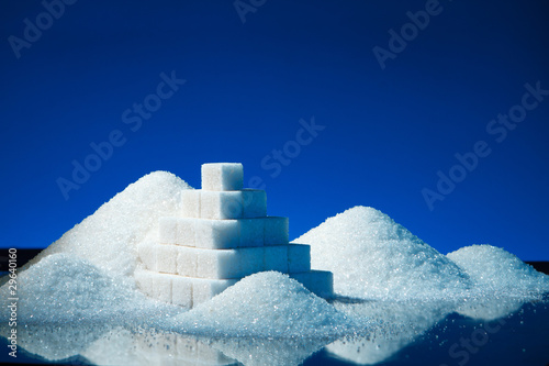 sugar pyramid and sand sugar