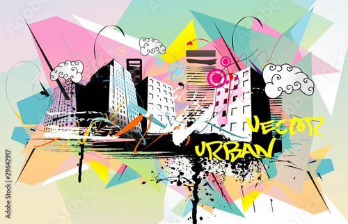 urban city vector illustration