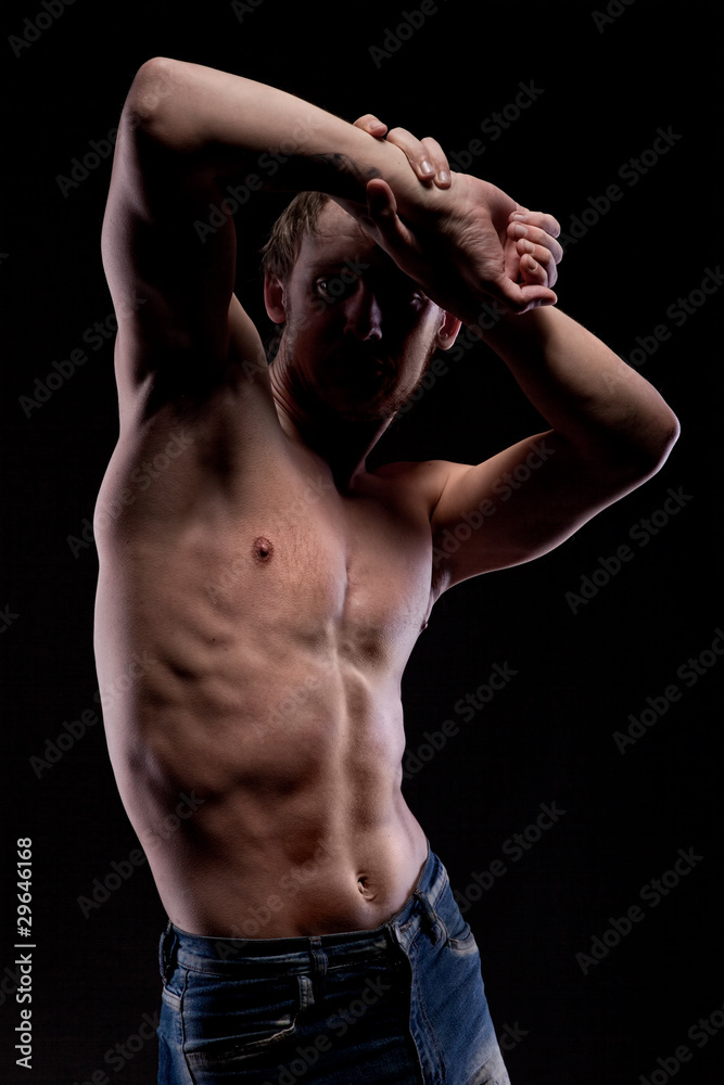 Muscular naked man