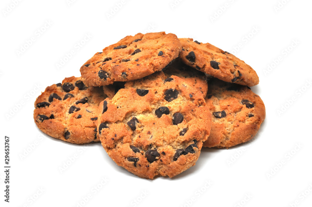 Chocolate Chip Cookies Isolated Chocolate Chip Cookies Isolated