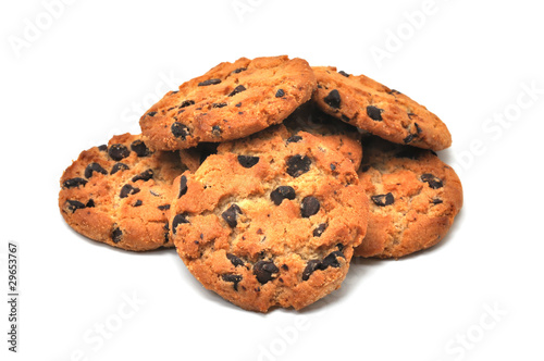 Chocolate Chip Cookies Isolated