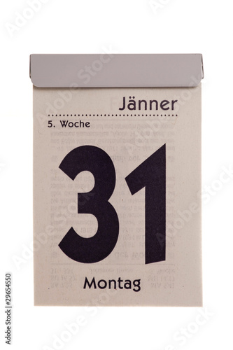 Abrisskalender Letzter