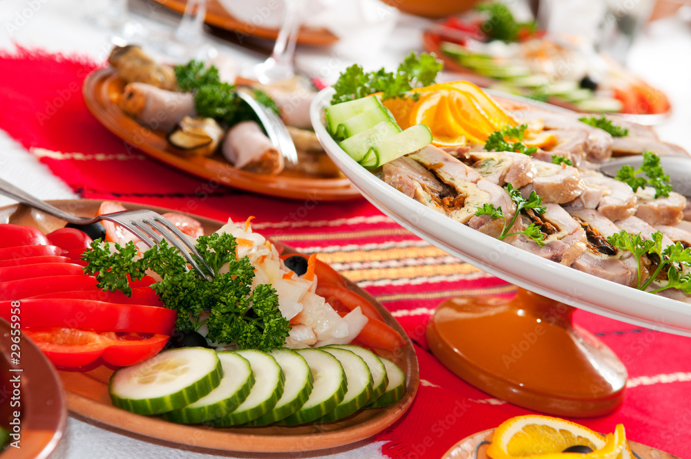 catering food table set decoration catering food table set decoration