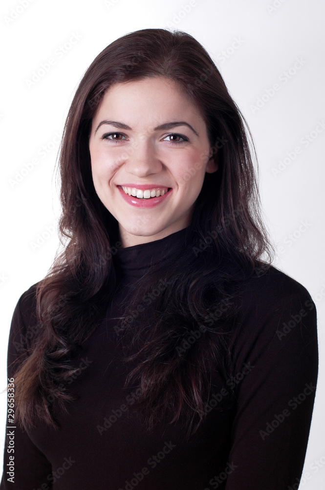 Happy smiling beautiful young woman Happy smiling beautiful young woman