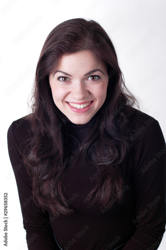 Happy smiling beautiful young woman Happy smiling beautiful young woman