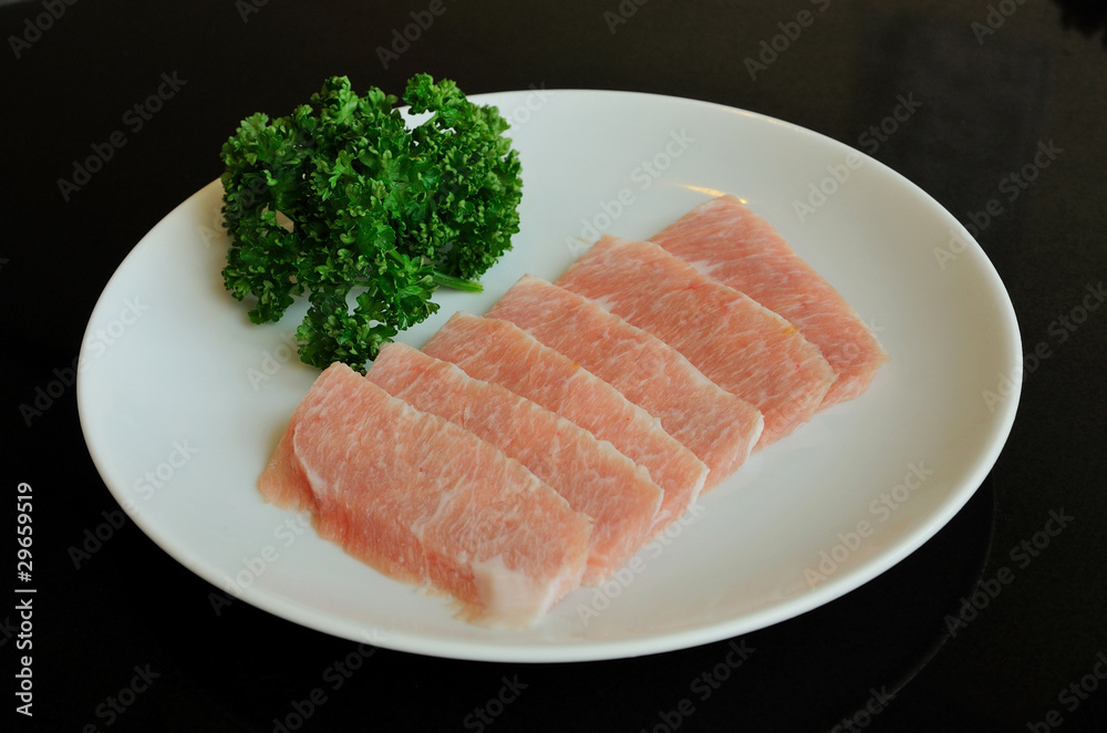 Sliced red pork Sliced red pork