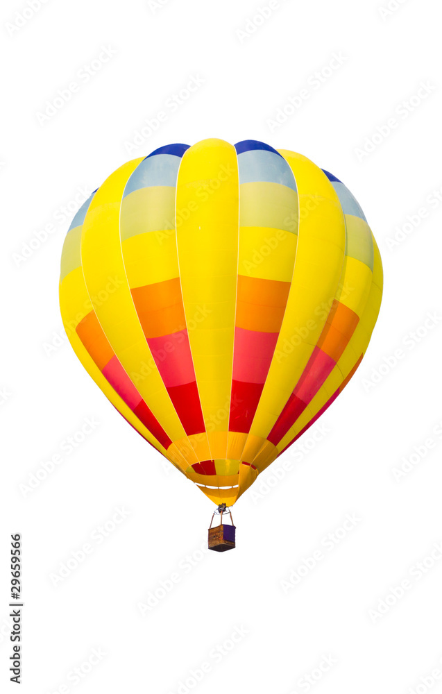 Naklejka premium colorful hot air balloon isolated on white background