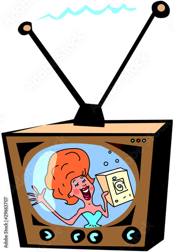 Cartoon vintage TV