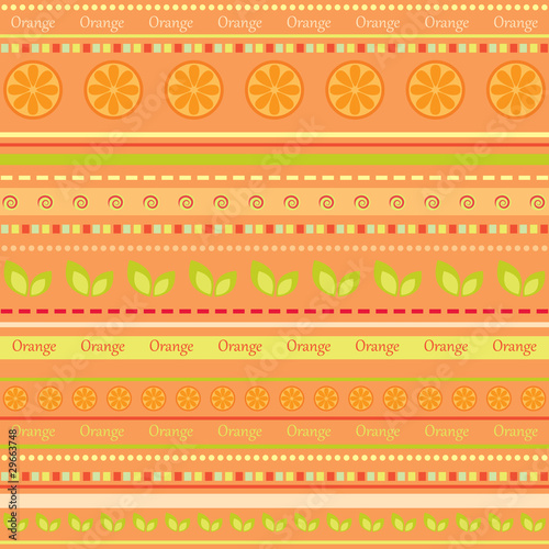 Seamless fruit wallpaper. Orange