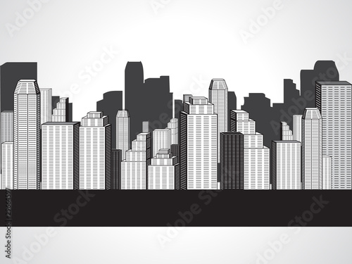 abstract corporate city buildings