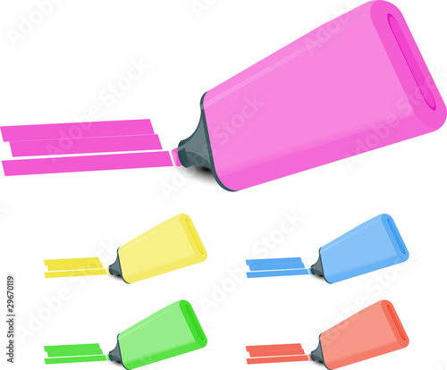 Highlighting Text! - Highlighter against a white background