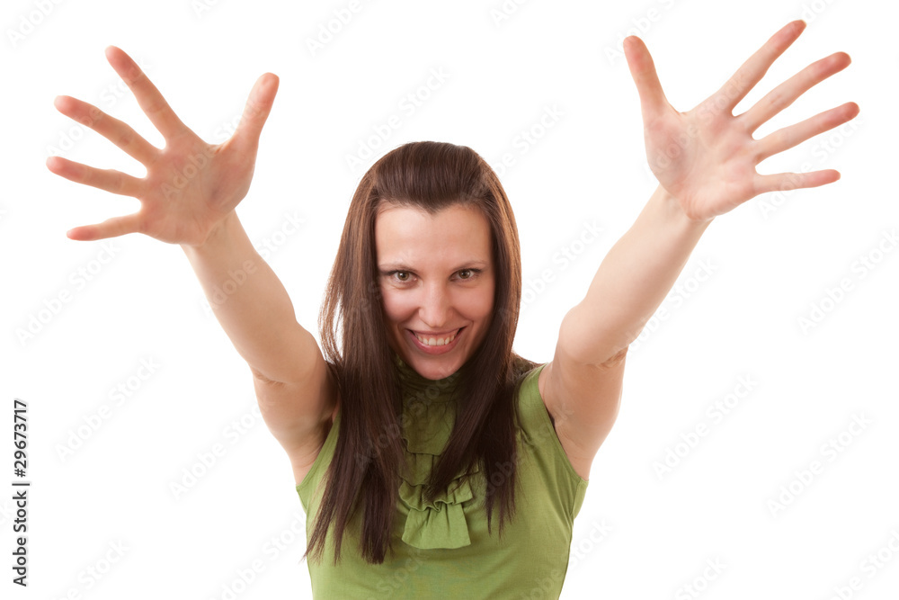 Gesture of the young woman Gesture of the young woman