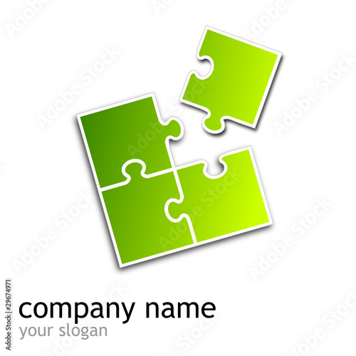 logo puzzle (square green)