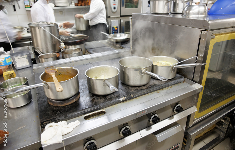 At the commercial kitchen - hot job! At the commercial kitchen - hot job!