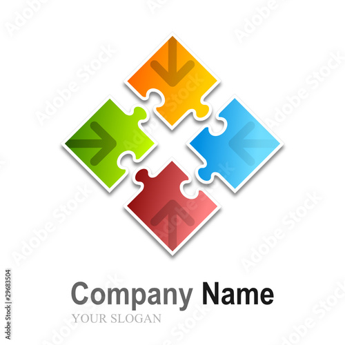 logo puzzle (multi-colors with arrows)