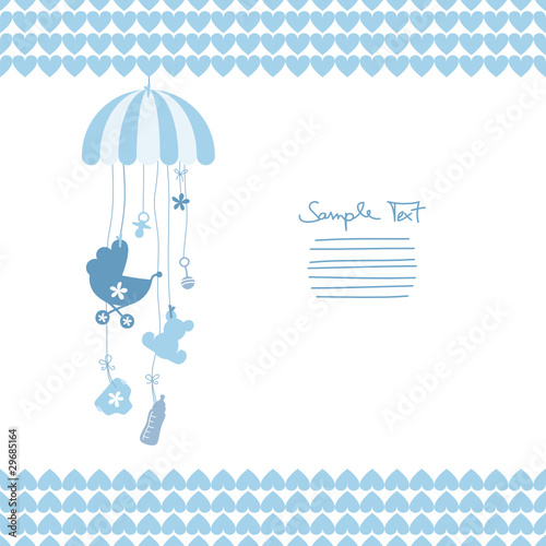 Mobile Baby  Symbols Border Boy