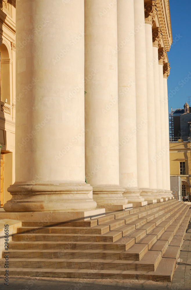 Colonnade in front of Bolshoi theatre, Moscow, Russia Colonnade in front of Bolshoi theatre, Moscow, Russia