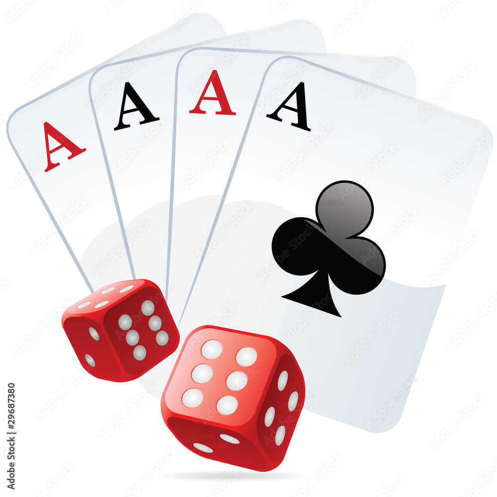 Carré d'as avec un double six