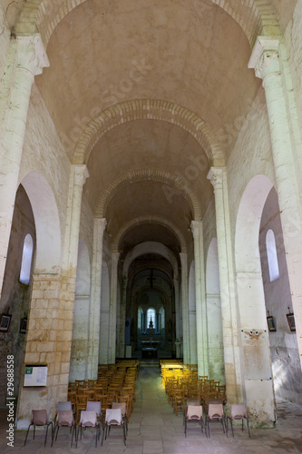 interior of chruch in La Celle, Centre, France